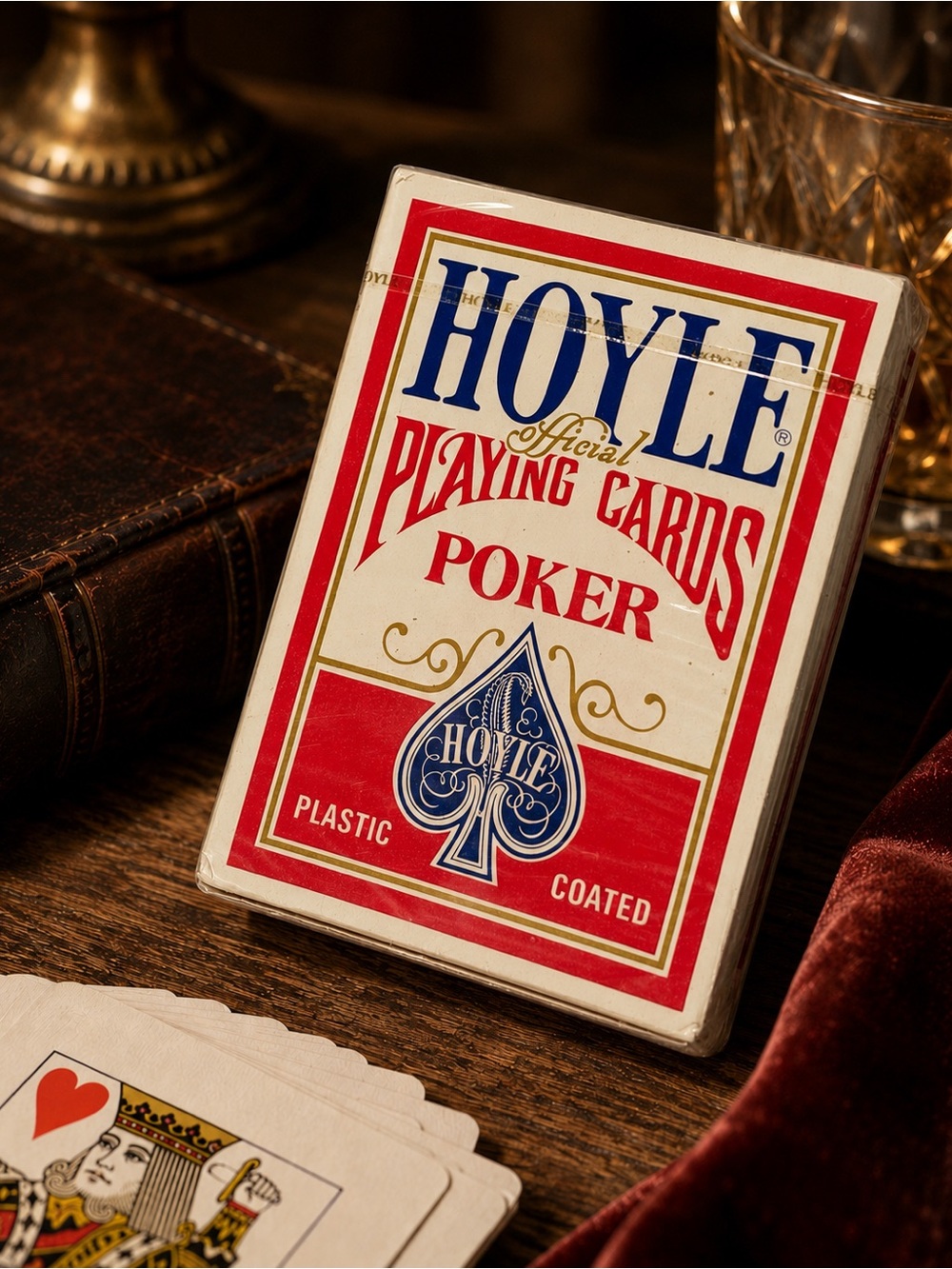 Hoyle Playing Cards Poker Deck Vintage‎ New Made in the USA Plastic Coated Game